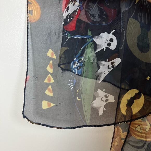 Vintage Halloween Sheer Black Scarf - Picture 3 of 9
